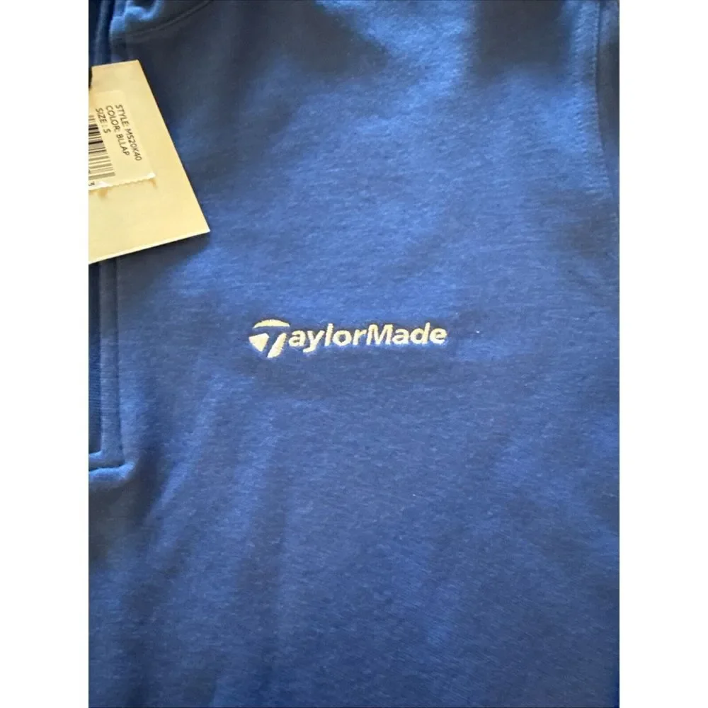 PETER MILLAR Crown Confort‎ TaylorMade Logo Sz Small Quarter-Zip Blue Color NFC